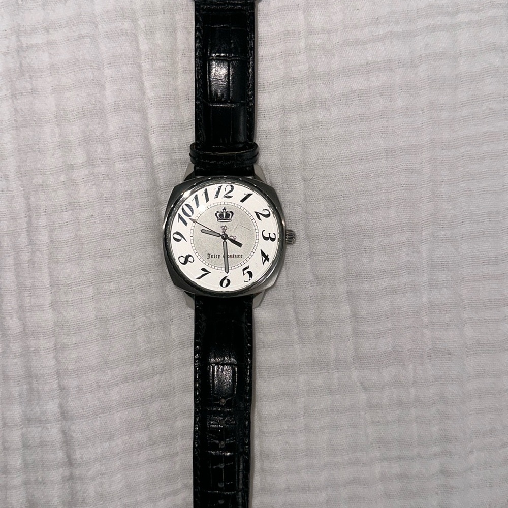 Black leather juicy couture watch